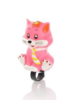 Sygnał rowerowy na kierownicę 61-23 różowy kotek 