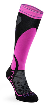 Skarpety narciarskie Bridgedale Ski Midweight Merino P - bl/fluo pink