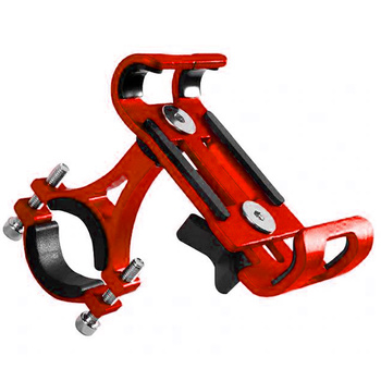 Uniwersalny aluminiowy uchwyt rowerowy Z-07 - Czerwony