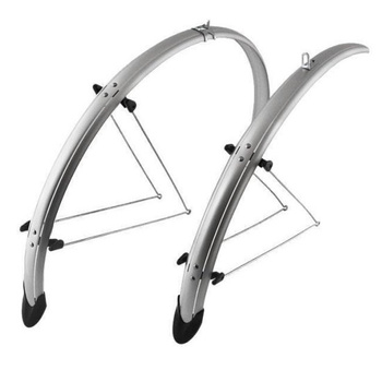 Błotnik Orion 28"x 58 mm srebrny kpl. z chlapaczem