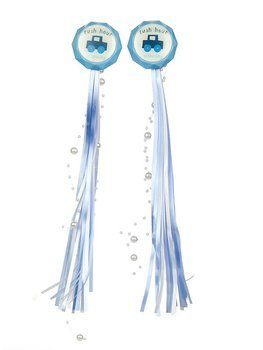 Serpentynka PD-03 wstążki ozdobne do roweru błękitne para