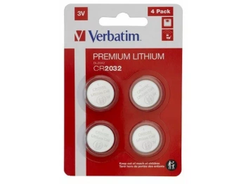 Bateria litowa  Verbatim  CR2032 (4szt blister) 