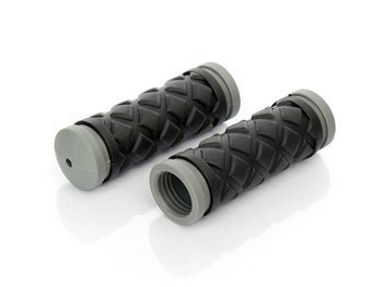 Chwyty kierownicy Verso HL-G73B 90 mm czarno-szare para 