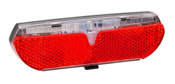 Lampa tylna Verso na bagażnik baterie 2xAAA moc. 80 mm z odblaskiem