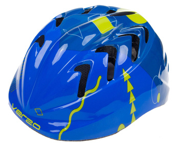 Kask Verso KID PRO niebieski zielone figury 