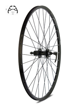 Koło tylne  27,5"  DISC piasta Acera FH-M3050 Center Lock obręcz Rodi Excalibur XC czarna, szprychy czarne