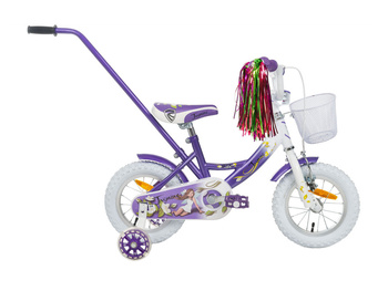 Rower dziecięcy Rock Kids Jasmine 12" biało-fioletowy
