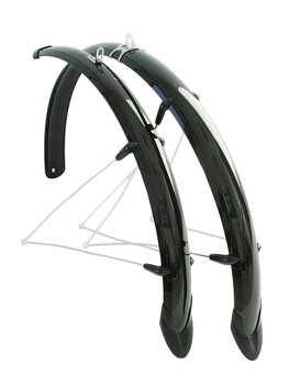 Błotniki Orion 26"x 53 mm czarny kpl. z chlapaczem, punkty na przewody 