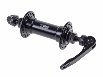 Piasta przednia aluminiowa 36-otworów łożyska maszynowe czarna