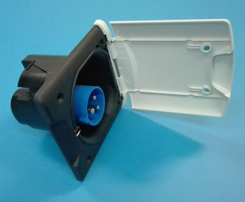 Gniazdo 230V CEE z magnetycznym zamknięciem białe - Fawo