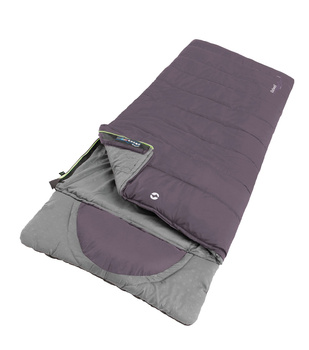 Śpiwór syntetyczny Outwell Contour (190 cm) - Lewy dark purple/grey