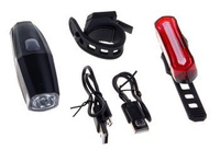 Zestaw oświetlenia przód Led 5 W, tył Led COD ładowalne USB -HL-PR014