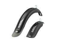 Błotniki KIDO 16 LONG 16"-18" kpl czarne-chlapacz tytanowy