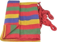 Hamak jednoosobowy kolorowy mocny 190x80 cm