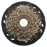Wolnobieg Shimano 6-rzędowy MF-TZ500 14- 28 brązowy z protektorem