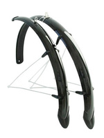 Błotniki Orion 26"x 53 mm czarny kpl. z chlapaczem, punkty na przewody