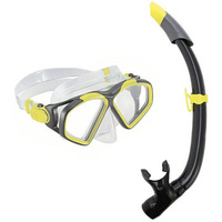 Aqualung Combo Hawkeye L - Maska + fajka do nurkowania SC311EU7112L - Żółto-szara