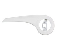 Osłona łańcucha mocowana na korbę 38 zębów biała uchwyt