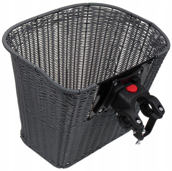 Kosz Verso SH-Z003 na kierownicę mocowany click pleciony grafitowy