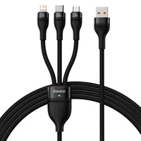 Kabel USB Baseus Flash Series II 100 W 1,2 m czarny (CASS030001)