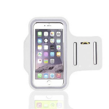 Opaska etui na ramię do biegania na telefon 4,7" - biała