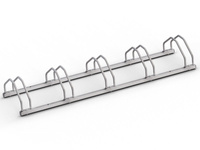 Stojak na rowery ECHO 5 na 5 rowerów, stal nierdzewna 
