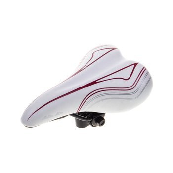 Siodło dziecięce 20" Selle Mio LIRI - biały-wzór różowy