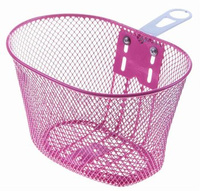 Kosz dziecięcy Verso XD-108 na kierownicę różowy 260x160x170