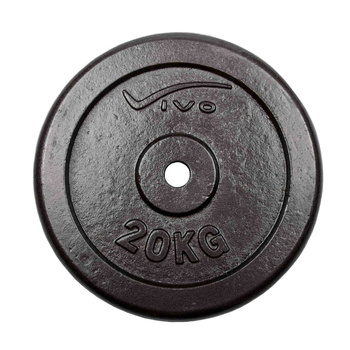 Obciążenie żeliwne czarne 20kg Vivo