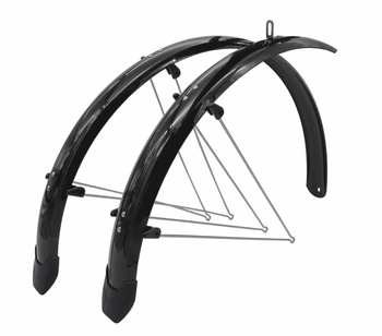 Błotniki Orion 24" x 53mm nylon-alu czarny komplet z chlapaczem