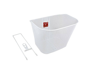Kosz przedni HT-009 siatkowy biały z kompletem uchwytów mocowany na stałe