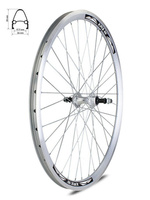 Koło tylne aluminiowe stożkowe piasta aluminiowa - 24"