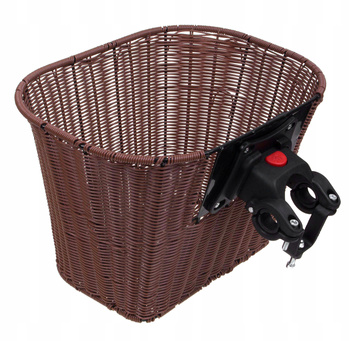 Kosz Verso SH-Z002 na kierownicę mocowanie click pleciony brązowy