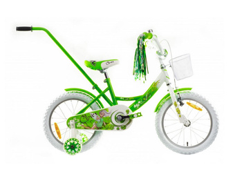 Rower dziecięcy Rock Kids Clover 16" zielono-biały
