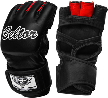 Beltor rękawice MMA Blade  czarny-czerwony B0755
