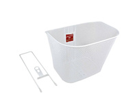 Kosz przedni HT-009 siatkowy biały z kompletem uchwytów mocowany na stałe