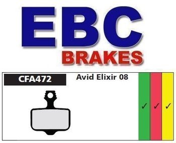 Klocki hamulcowe rowerowe EBC (organiczne wyczynowe) AVID ELIXIR