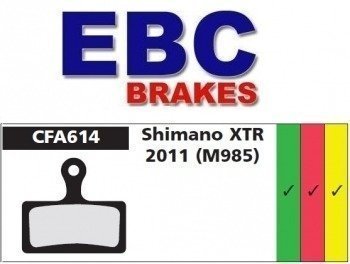 Klocki hamulcowe rowerowe EBC (spiekane) SHIMANO XTR BR-M985