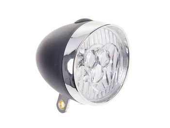 Lampa przednia XC Light Retro - 764B, 3 diody LED, zasilane 3x AAA, czarna