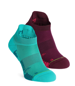 Skarpety biegowe damskie Inov-8 Trailfly Sock Low - teal/purple