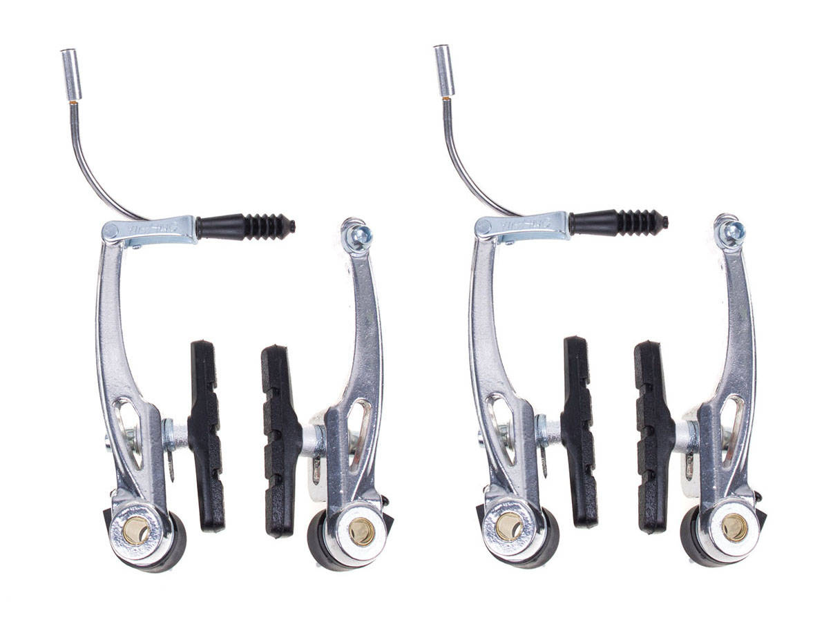 Szczęki hamulca Vbrake aluminiowe srebrne kpl. na rower YXC230