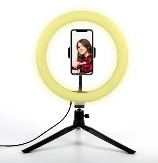 Lampa pierścieniowa do selfie ze statywem 1,6m Media-Tech TOWER RINGLIGHT