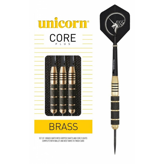 Rzutki Unicorn Core Plus Win gold brass darts 25g ostre 08643